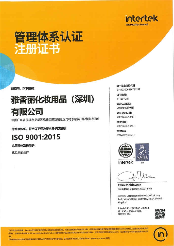ISO9001：2015 中文